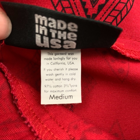 Nooworks red and black diamond print fit and flare retro dress with pockets - Picture 7 of 11